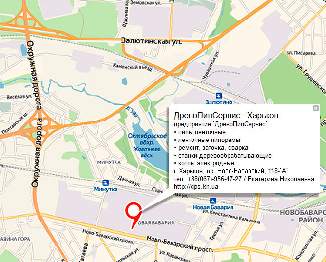 ДревоПилСервис - Харьков - Карта проезда